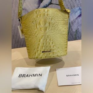 NWT BRAHMIN QUINN LEMONADE MELBOURNE YELLOW PURSE
